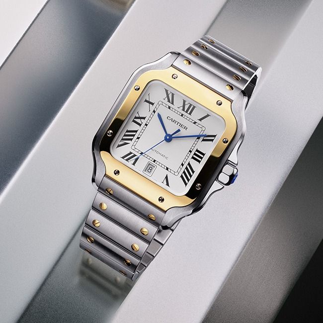 Cartier Santos Automatic Men's Watch – Stainless Steel Luxury Timepiece, Swiss Movement, Iconic Design