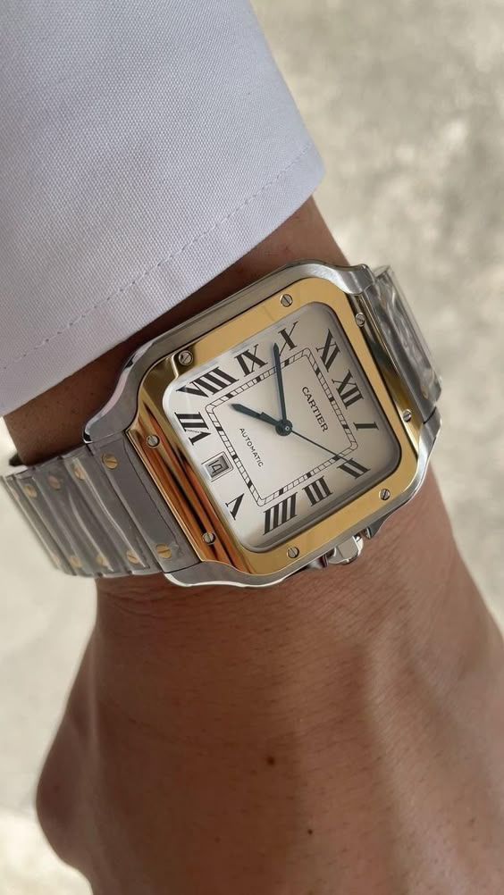 Cartier Santos Automatic Men's Watch – Stainless Steel Luxury Timepiece, Swiss Movement, Iconic Design