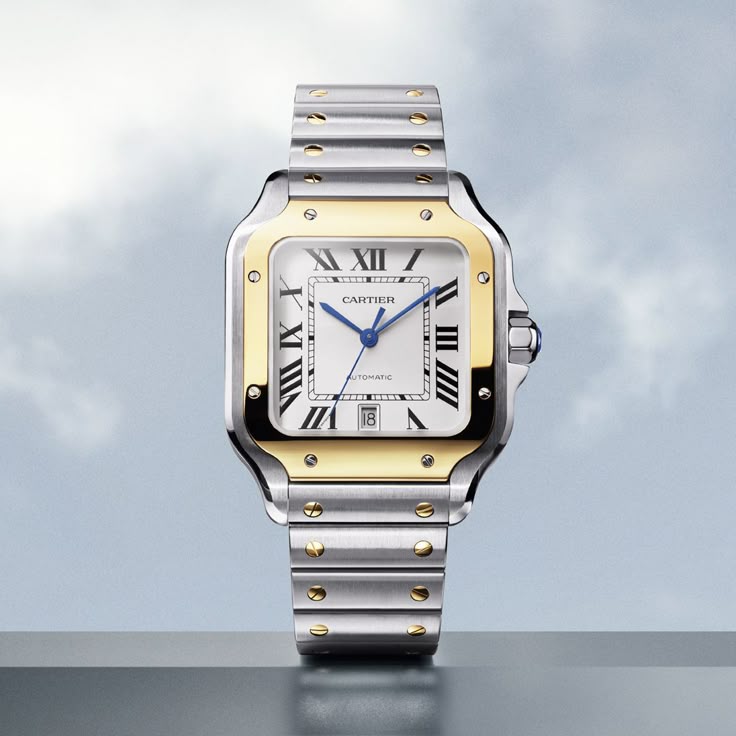 Cartier Santos Automatic Men's Watch – Stainless Steel Luxury Timepiece, Swiss Movement, Iconic Design