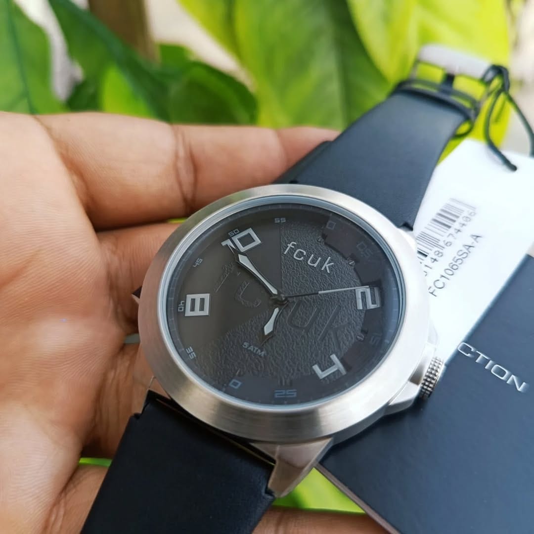 Fuck French connection time stainless Steel water resistant watch